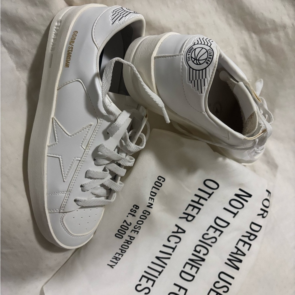 Golden Goose White Leather Sneakers